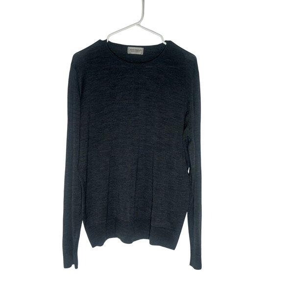 John Smedley Marcus Extra Fine Merino Wool Jumper Men's Size XL Charcoal in EUC! - Picture 1 of 5